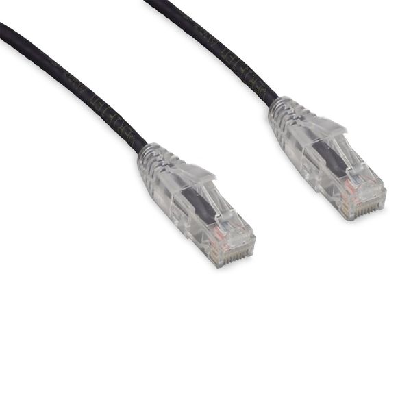 Enet Cat6 Slim Clear Booted 10In Black Cable C6-BK-SCB-1-ENC